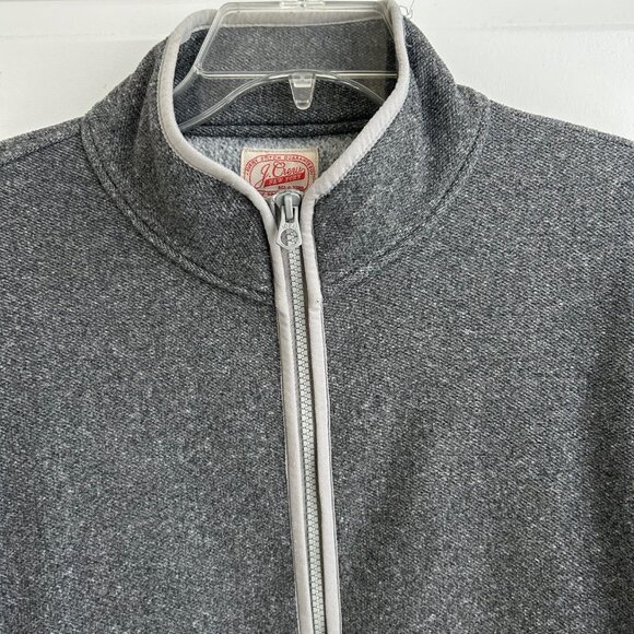 J Crew Sweater Men's Gray Long Sleeve 1/2 zip Pullover Medium Pockets Outdoors - Picture 6 of 9
